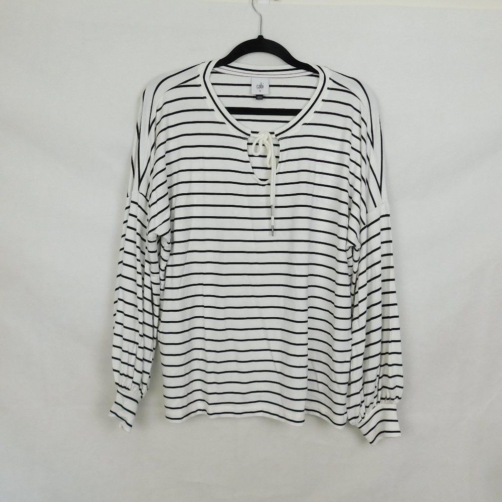 Cabi Striped Sweatshirt Top Medium #5746